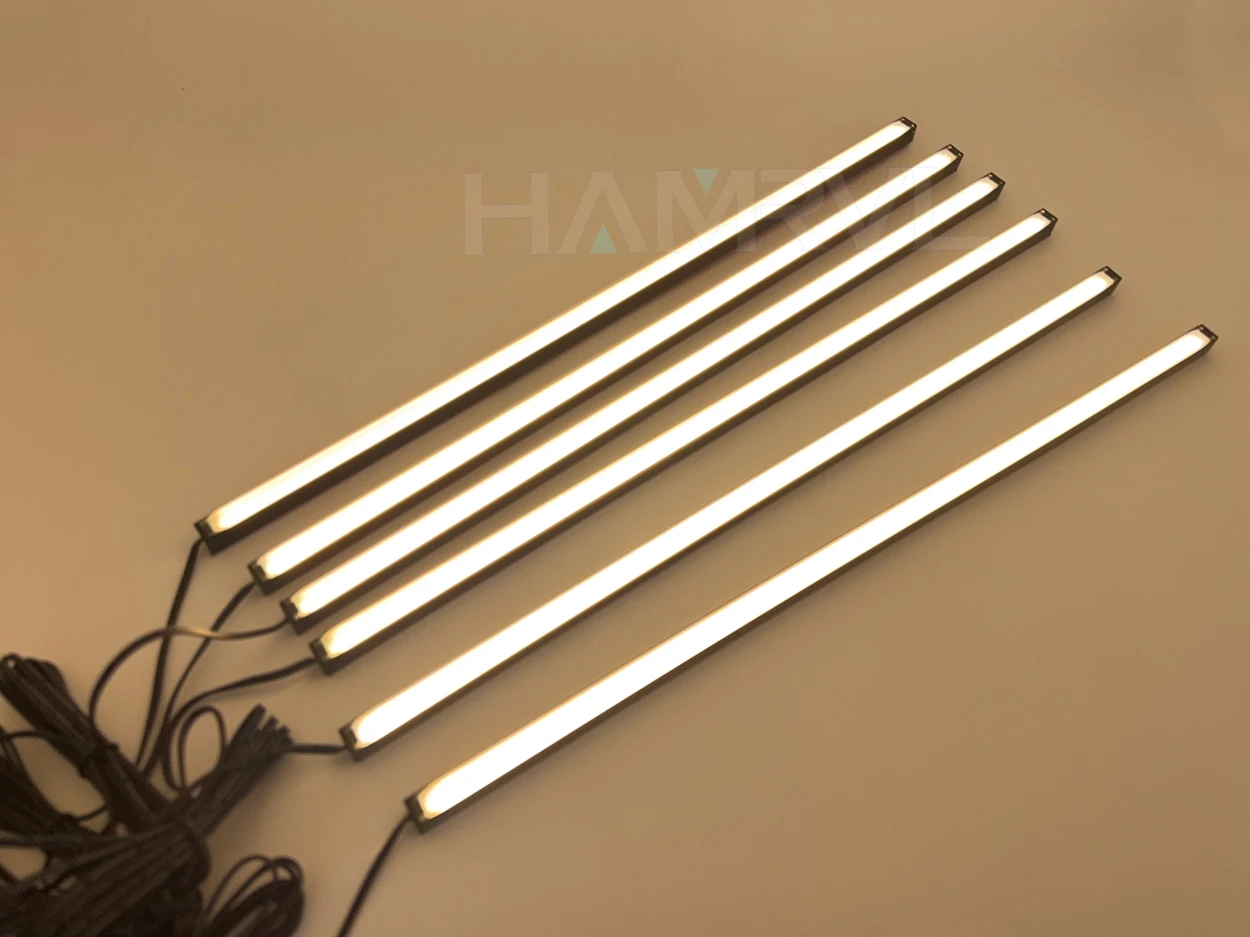 LED-Einbauleuchte, LED-Streifenleuchte für Holzlatten, Wandpaneel in Parallel mit Berührungssensor, selbstklebend für Lattenwanddekoration – Detail 5