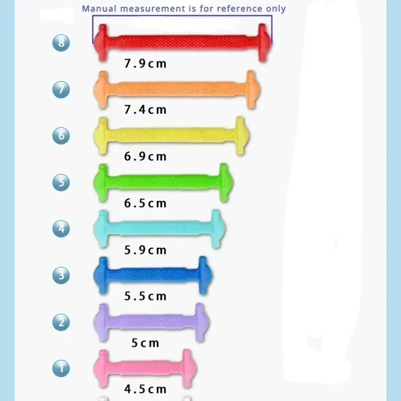 Cordones de silicona elásticos para adultos, cordón creativo de goma sin atar, 16 unidades por lote