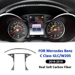 Carbon Fiber Car Instrument Screen Panel Trim Frame Interior Decoration Sticker For Mercedes Benz 2016-2019 C Class GLC W205