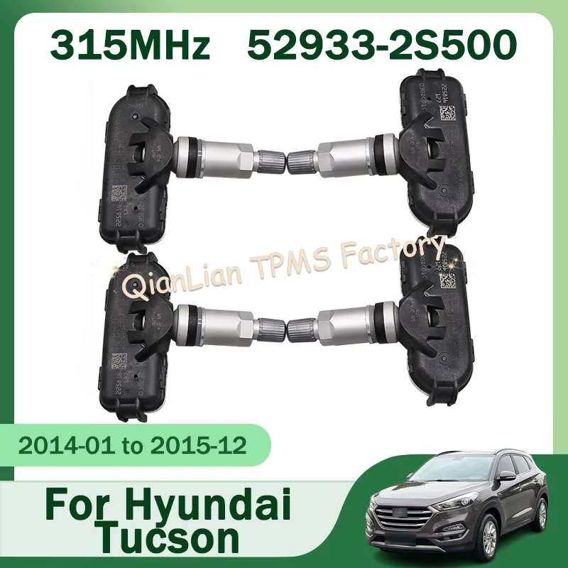 

1/4pcs 52933-2S500 315MHz TPMS Tire Pressure Monitor System For Hyundai Tucson 2014 2015 Tire Pressure Sensor 529332S500