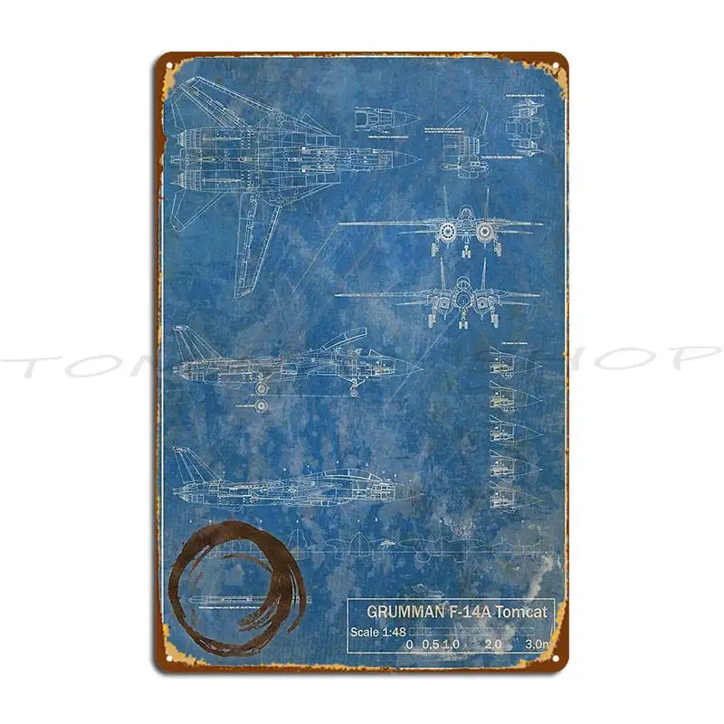 Wing Blue Print Metal Gear Solid Rex Interstellar Blueprints  Metal Sign Cinema Bar Decoration Character  Tin Sign Poster