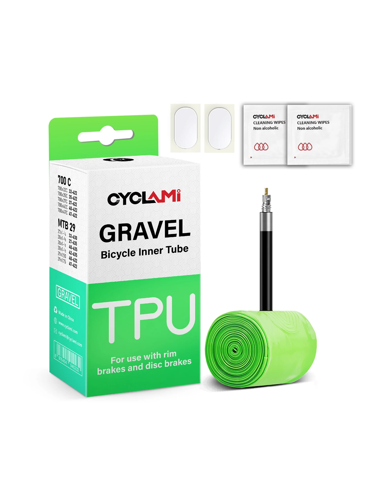 AliExpress CYCLAMI TPU Material Ultralight  Gravel MTB 29 Bike Inner Tube Tire French Valve FV 45mm For Gravel 700C 32C 35C 37C 40C 47C