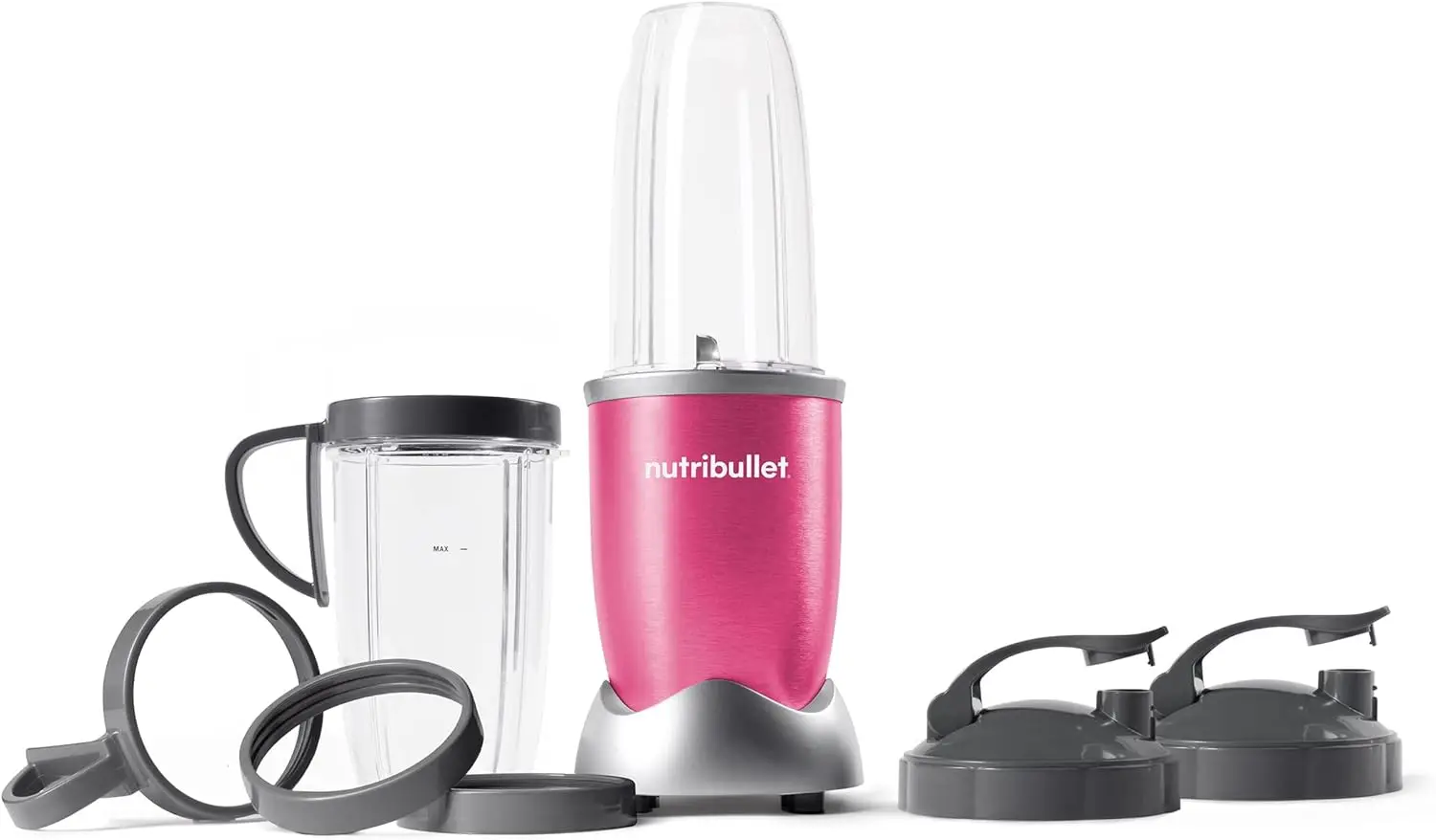 Set frullatore rosa Pro 900W 13 pezzi con tazza corta da 18 once