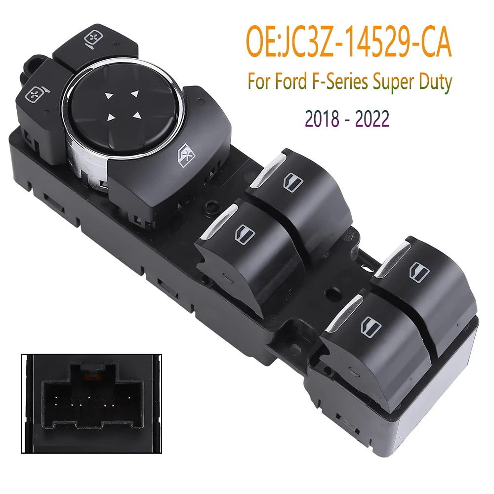 

Car Accessories For Ford F-Series Super Duty 2018 2019 2020 2021 2022 Front Left LHD Electric Power Window Control Switch Button