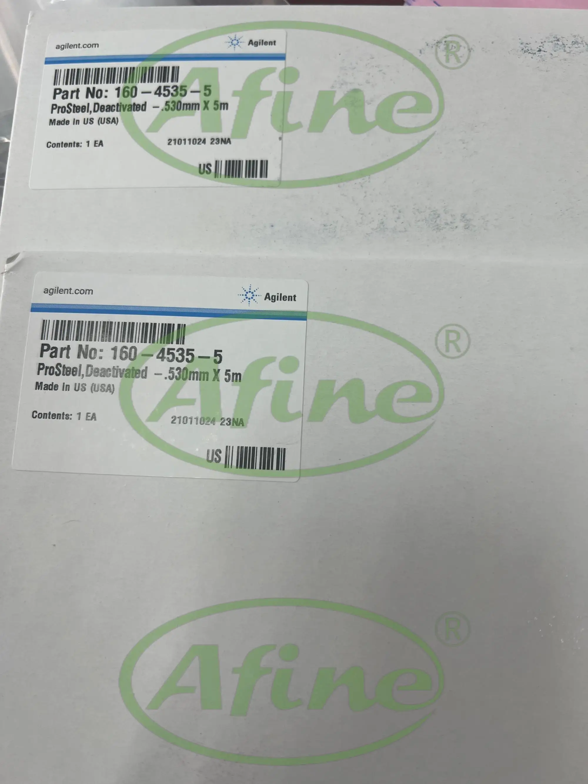 

AFINE Agilent UltiMetal Plus Stainless Steel Capillary line Standard ProSteel 160-4535-5 Deactivated 5 m, 0.53 mm, OD 0.67 mm