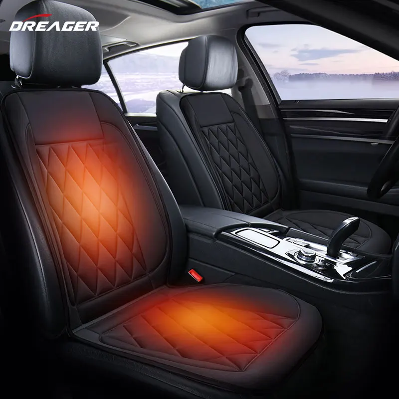 Universal Heated Seat Cover 12v Car Plug Auto Cushion Winter Electric Pad 24v Vehicle Front Warmer Mats Fit for Truck Suv Van