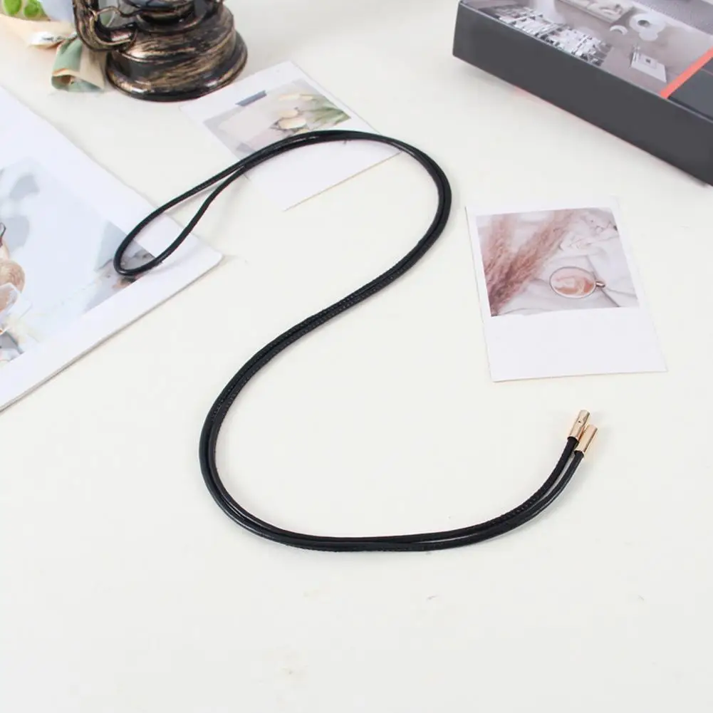 Versatile Solid Color Belt Stylish Imitation Leather Lace-up Belt for Dress Shirts Versatile Fashion Accessory with Decorative