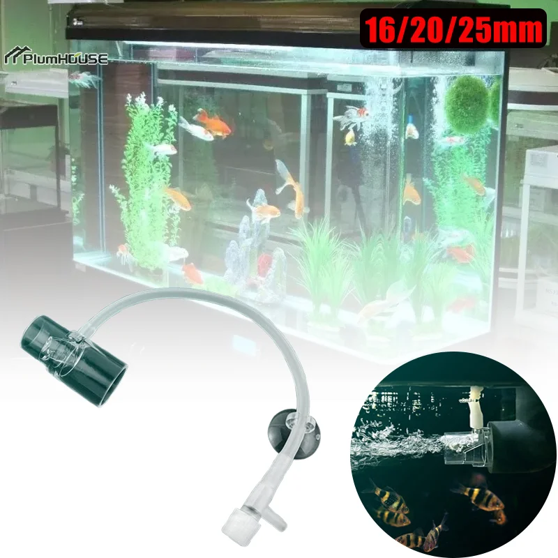 25/20/16mm Acrylic Clear Aquarium Fish Tank Water Pump Filter Water Outlet Nozzle Increasing Oxygen Air Aquarium Accessories