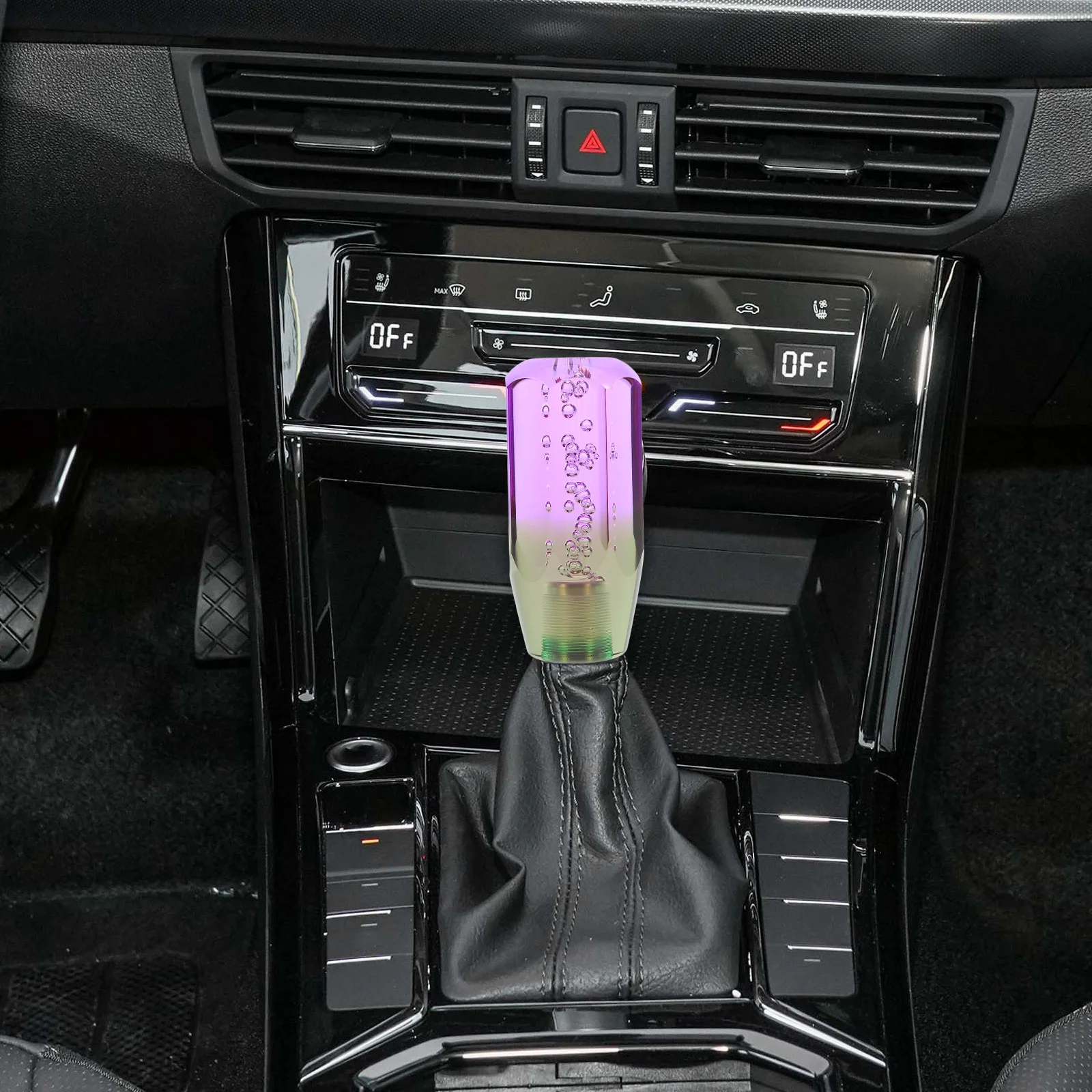 

Universal 100Mm Crystal Bubble Gear Shift Knob Dual Color Manual Diamond Handle Durable Shifter Acrylic Car Interior Accessories