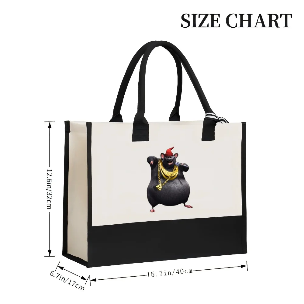 بيجي إيز السيد. boombastic1 ملصق 2026 وصول جديد موضة عملية واسعة قابلة لإعادة الاستخدام حمل حقيبة نمط طباعة 2 لهجة الثقيلة Du #3