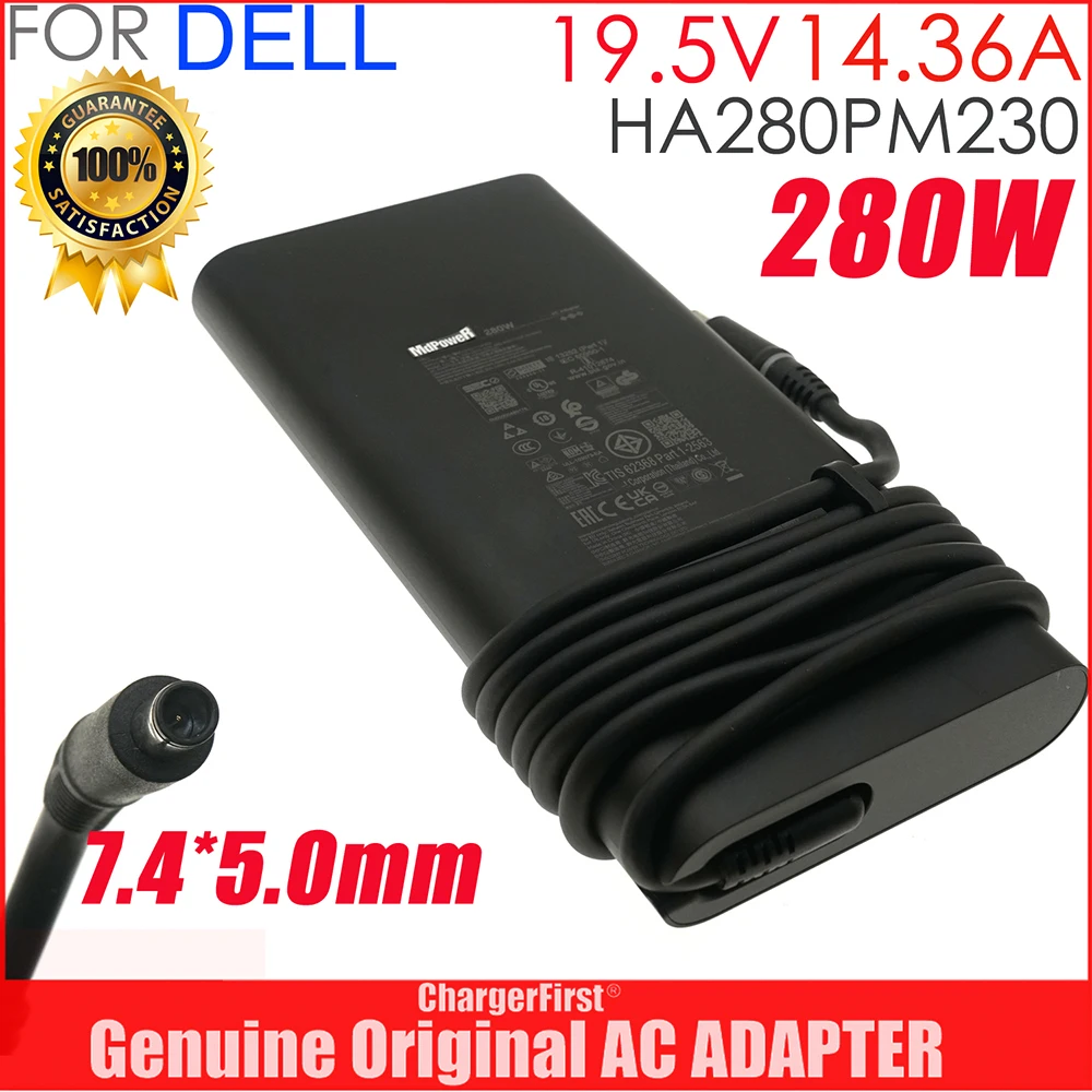 HA280PM230 LA280PM230 19.5V 14.36A 280W AC Adapter for DELL Alienware Area-51 AA16250 AA18250 16x Aurora AC16251 M16 R2 M18 R2
