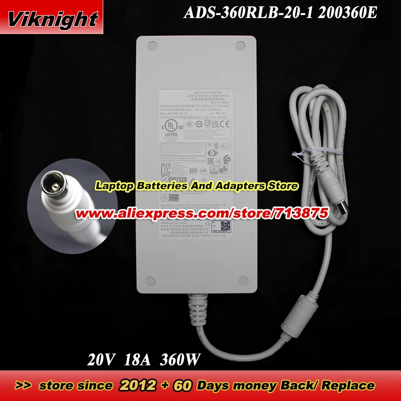 20V 18A 360W ADS-360RLB-20-1 200360E EAY30146202 AC Adapter for 45GX950A 45GX950A-B GAMING MONITOR ULTRA GEAR OLED 45