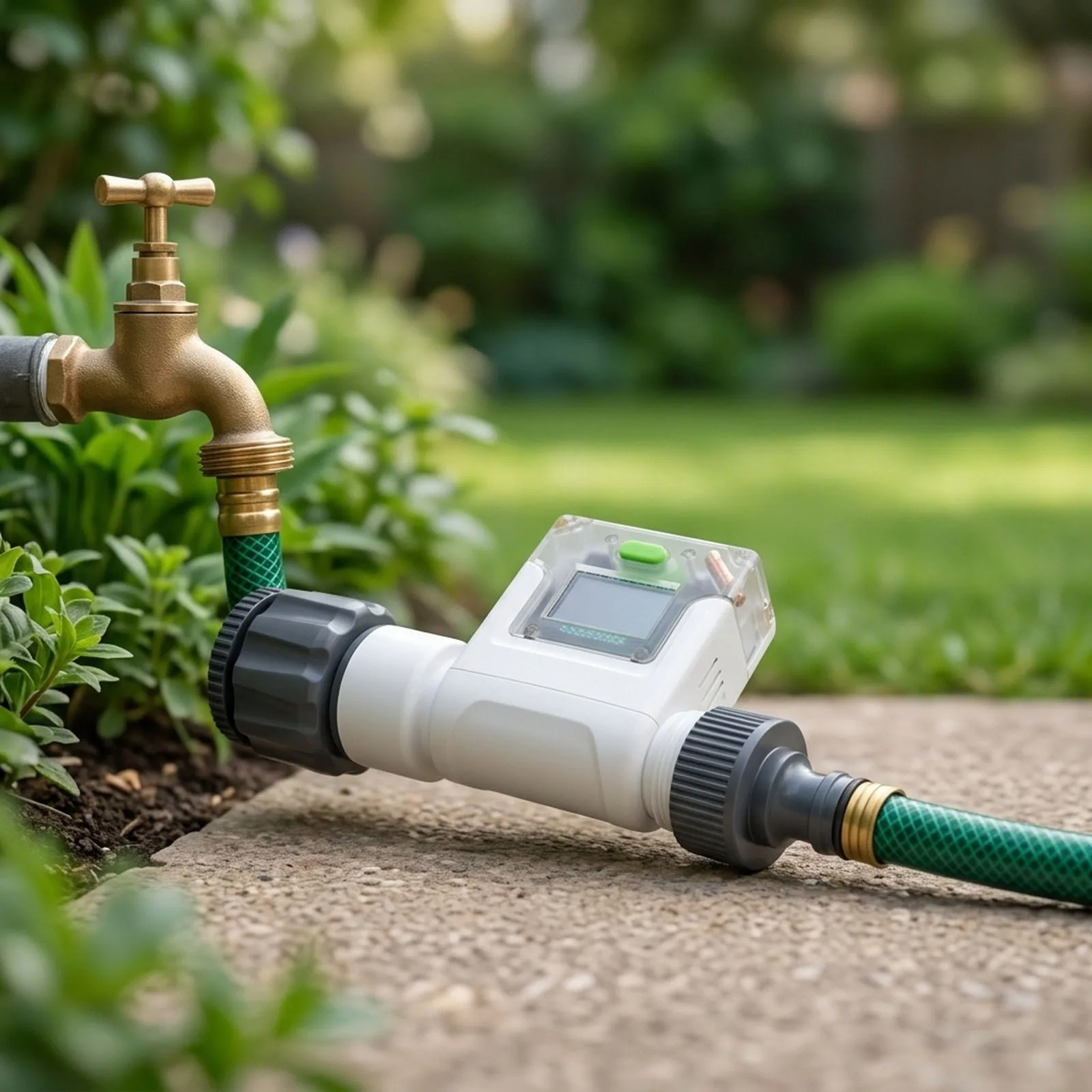 WiFi Water Flow Meter for Outdoor For Garden Indoor Home Use Real Time Flow Rate Monitoring Liters Gallons Selection