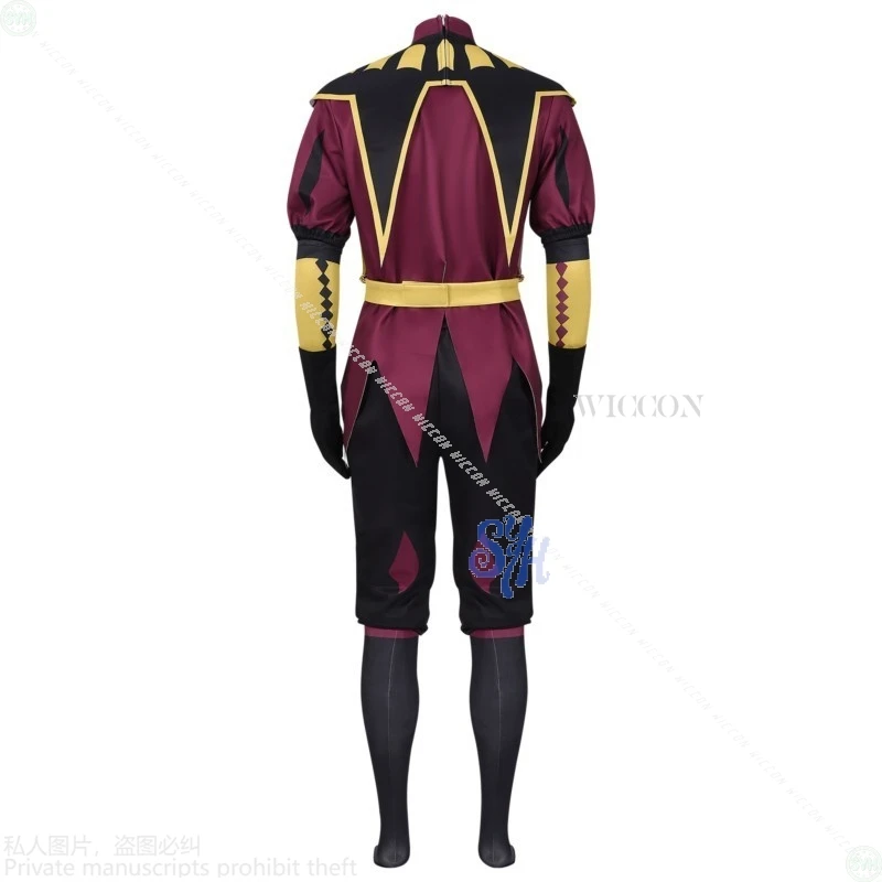 Freakk ピエロット コスプレ ピエロ レッド ブラック ゴールド 制服 ウィッグ ホラー マスク ハロウィン ロールプレイ