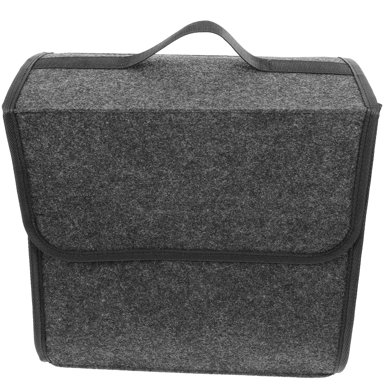

Car Trunk Organizer Foldable Felt Storage Bag for SUV Compact Dark Gray Portable Car Organizers Box Vehicle Accessories