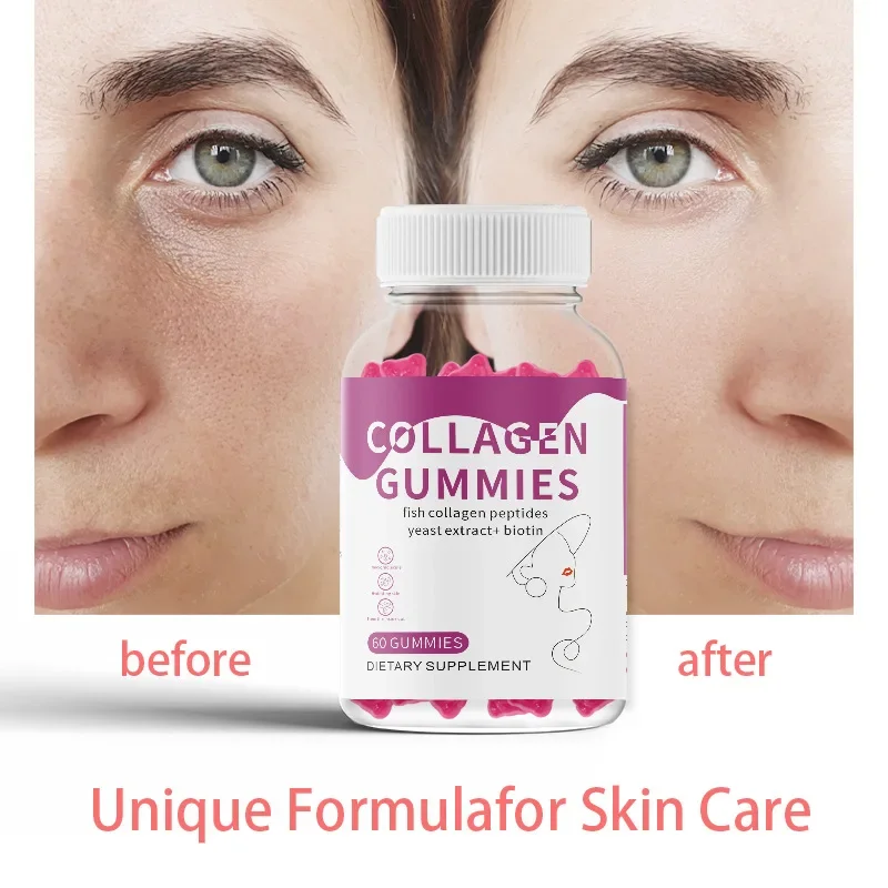 

1 bottle of collagen gummies to alleviate skin aging prevent cardiovascular health improve skin health