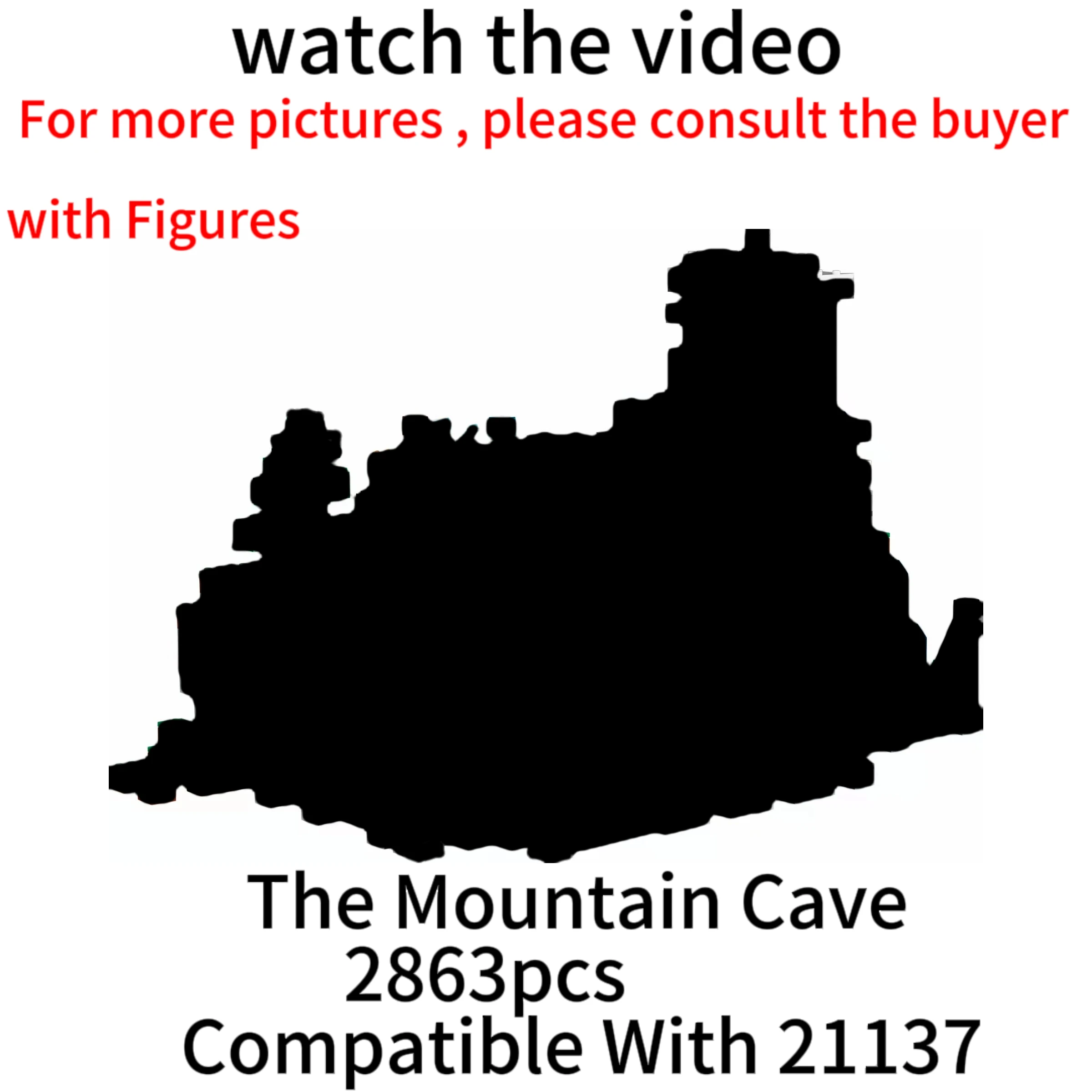 Compatible 21137 With 13 MINI Figures My World The Mountain Cave Building Blocks Bricks Toys Birthday Christmas Gifts 2688PCS