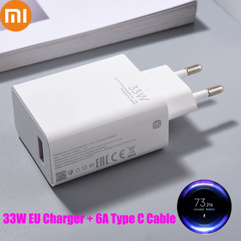 Xiaomi Fast Charger 33w Original Turbo Charge Red Type C Cable MDY-11-EZ for Mi 9 10 9t pro Redmi Note 9 pro K40 30 poco x3 f3