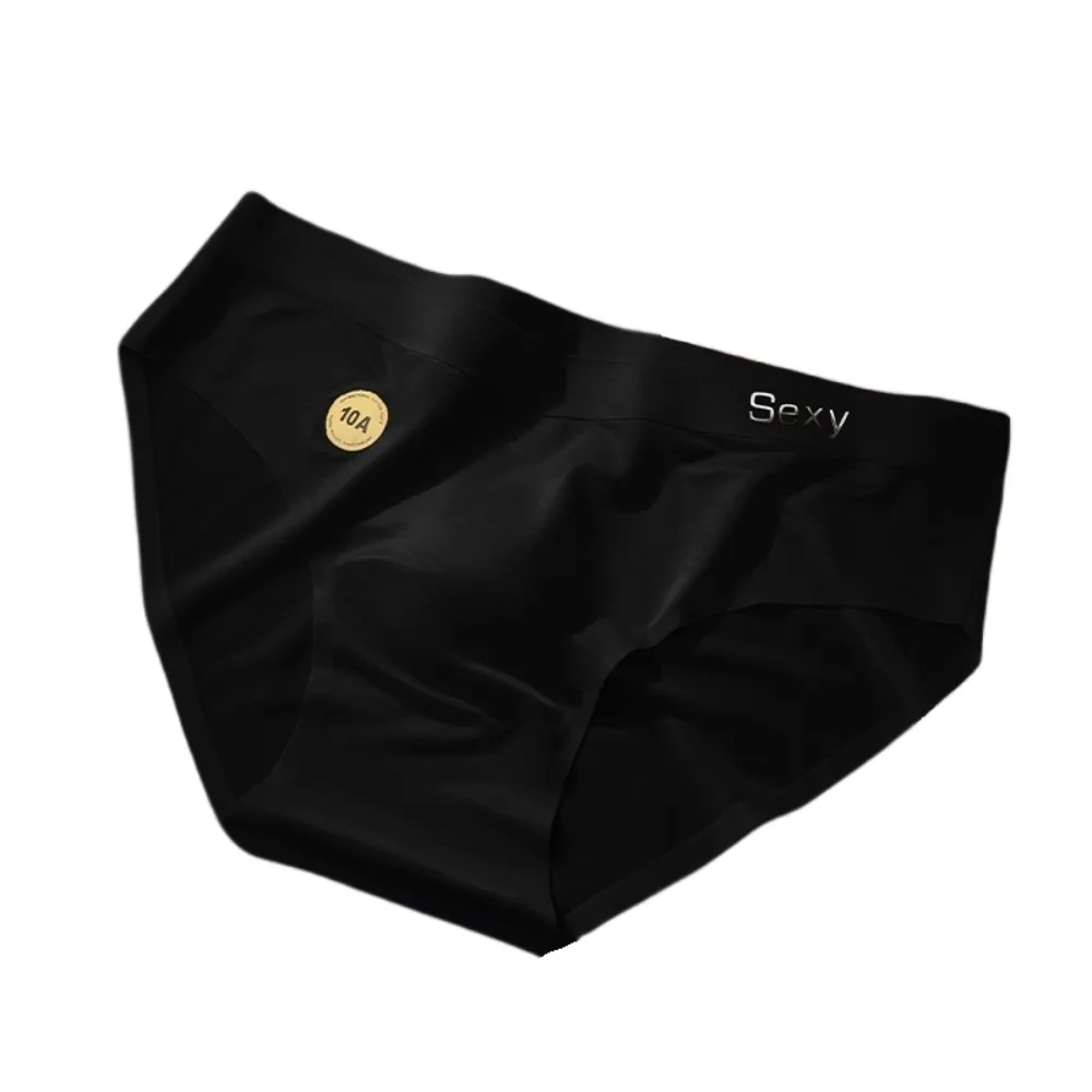

Comfortable Summer Thin Satin Briefs Men Underpants Breathable Ice Silk Panties Quick Dry Simple Seamless Underwear Men Summer