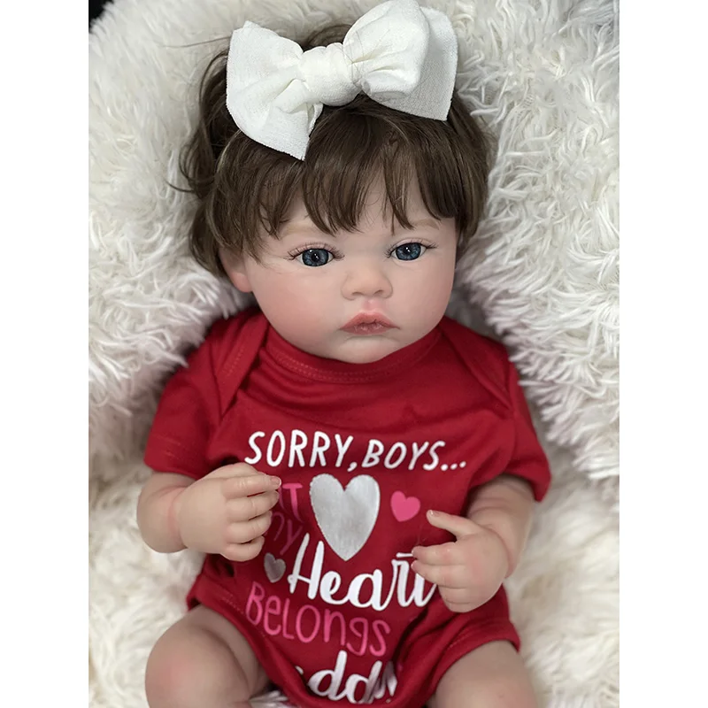 45CM Full Body Reborn Baby Doll Newborn Meadow 100% Handmade 3D Skin with Visbile Veins Collectible Doll bebe reborn