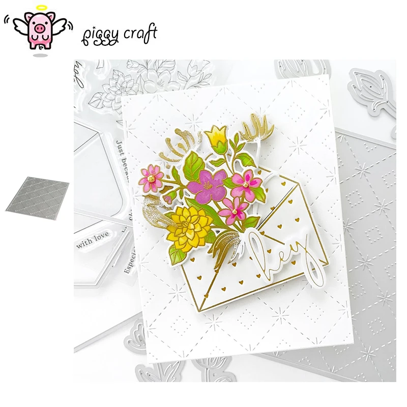 Piggy Craft metal cutting dies cut die mold Sparkle diamond frame Scrapbook paper craft knife mould blade punch stencils dies