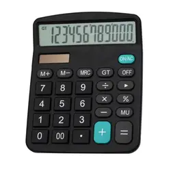 Calculadora con pantalla grande con energía solar de 12 dígitos, herramientas financieras para el hogar, oficina y escuela