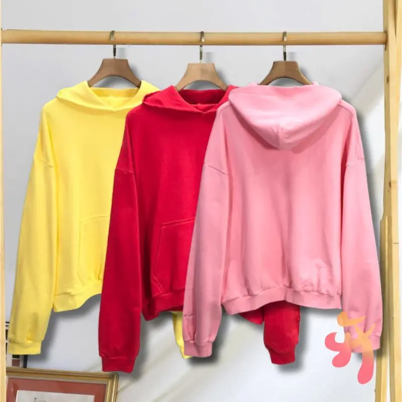 الأسهم للجنسين Skylrk هودي فارغة بلون فضفاض هوديي المطرزة شعار الشتاء الرجال النساء موضة الشارع الشهير القطن بلوزات