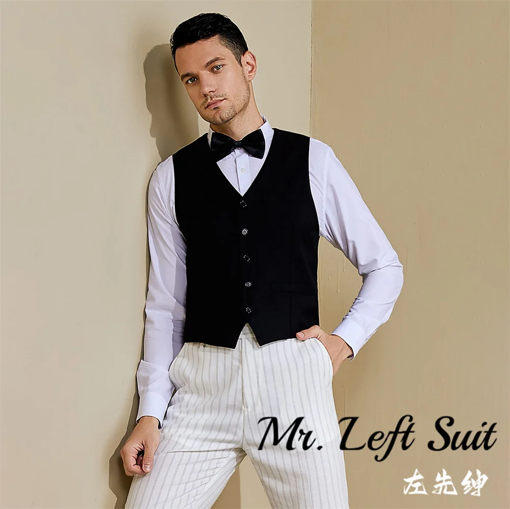 Men's Formal Suit Vest Slim Fit Waistcoat Business Vest for Suit Tuxedo