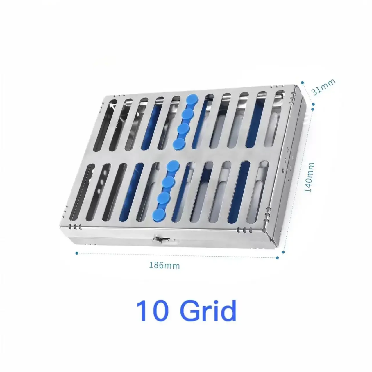 Tandheelkundige Sterilisatie Rek Chirurgische Autoclaveerbare Sterilisatie Box Tandheelkundige Cassette Bestand Burs Desinfectie Lade Lab Gereedschap