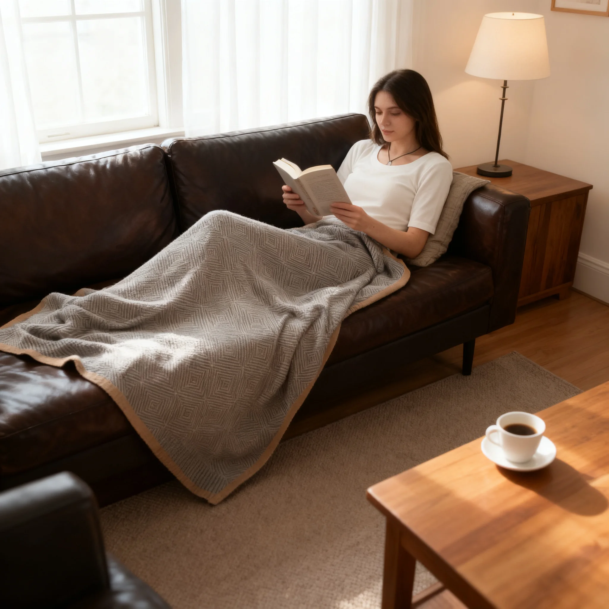 Knitted Light Luxury Airplane Throw Blanket, Soft First Class Travel Blanket for Office Couch Nap, Air Conditioning Cover