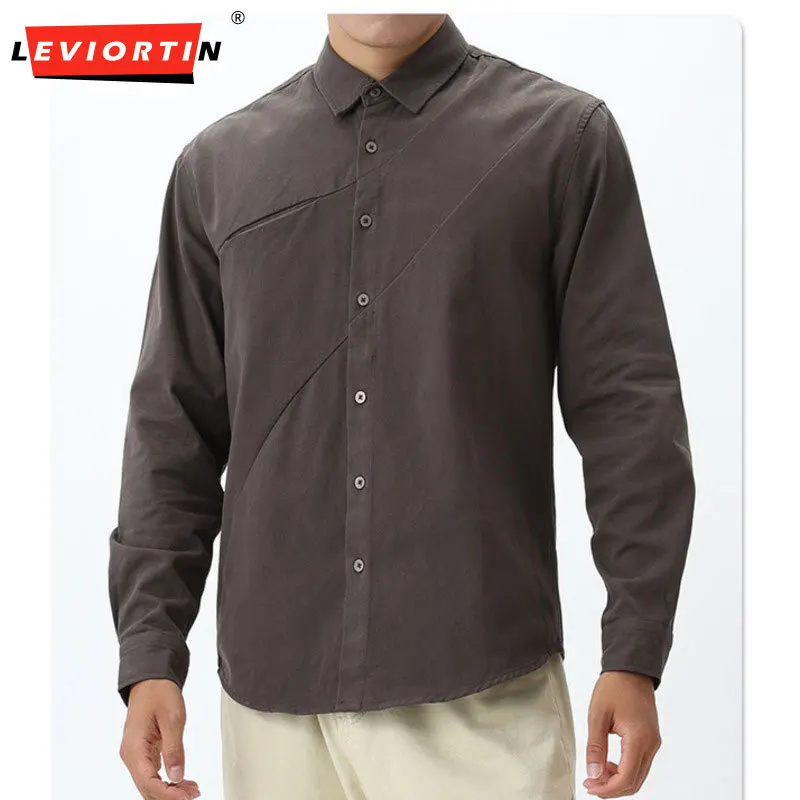 Men's Clothing Men's High-End Shirt 2025 New Pure Cotton Long Sleeve Shirt Men's Casual Men's Jacket
