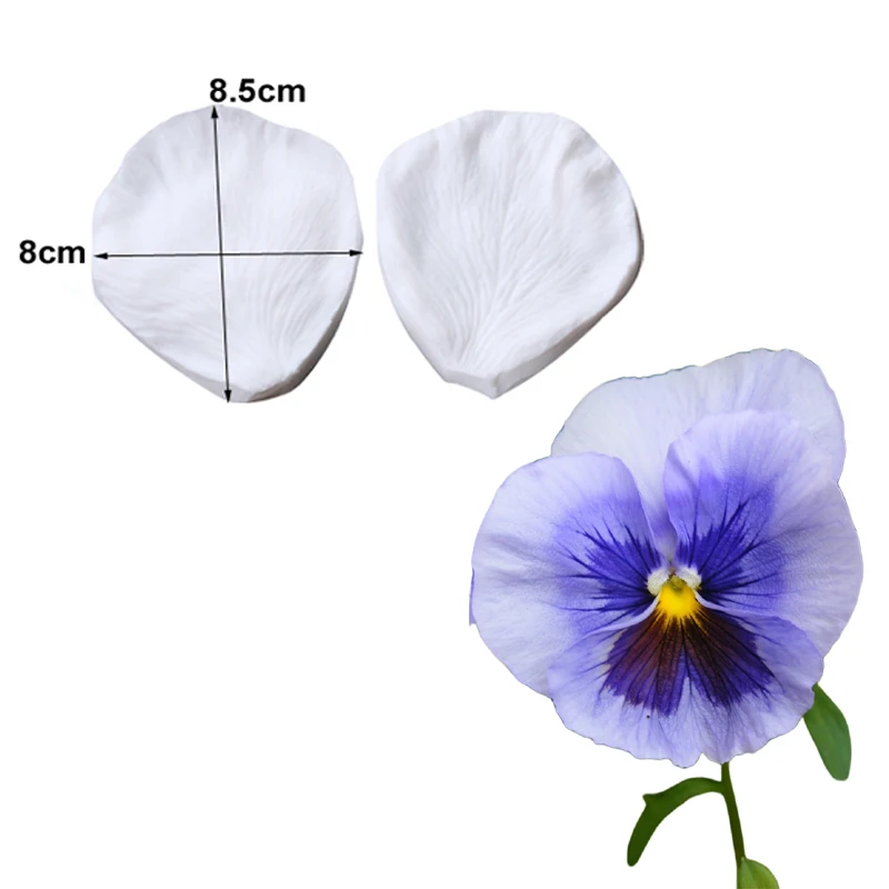 6pcs Pansy Petal Silicone Cake Molds &Cut Die For Chocolate Candy Pastry Wedding Decorations Baking Accessories and Tools