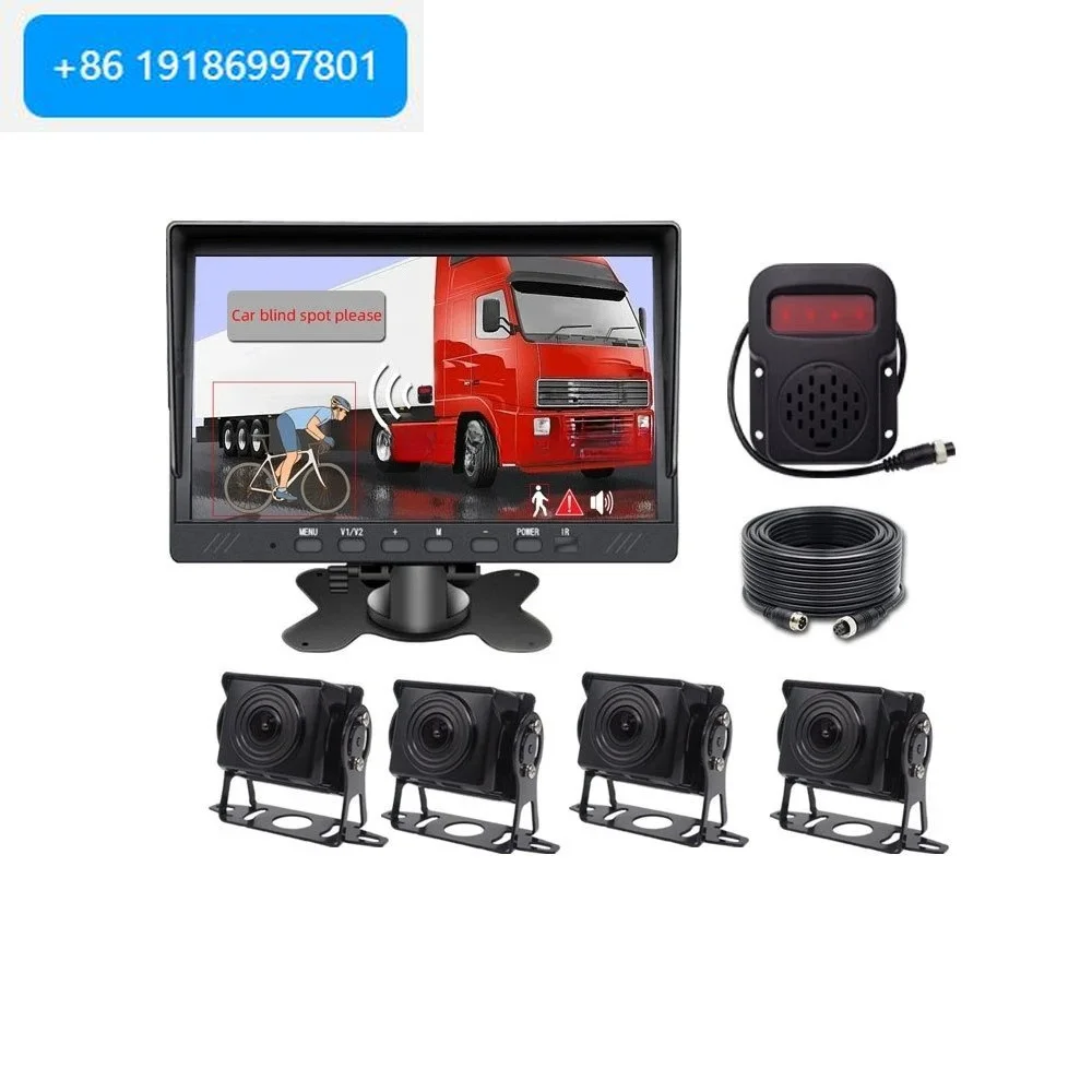 AI Blind Spot Monitoring System Car Alarm System Security Rear Parking Senzors Surveillance Systems Hd 1080P