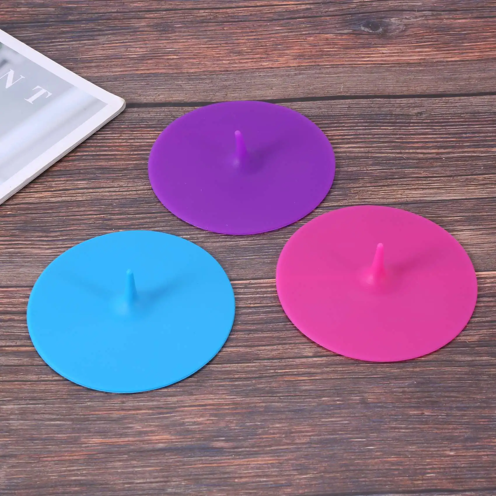 RIRI Silicone Cup Lids Drop Cup Cover 8 Set Anti-Dust Airtight Seal Mug Cover Silicone Drink Bowl Lids Hot Cup Lids