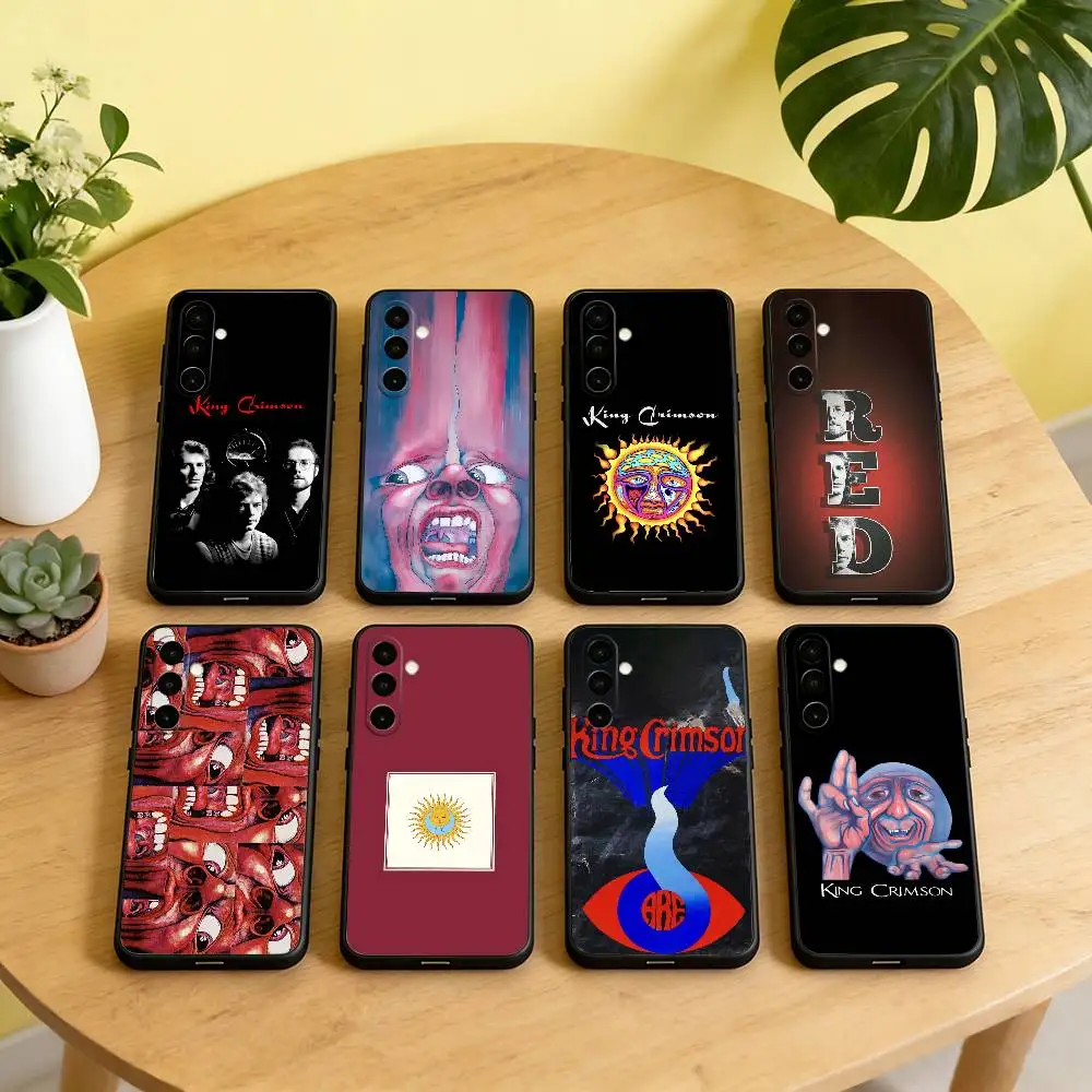 

K-King C-Crimson Band Phone Case For Samsung Galaxy A73,A72,A71,A70,A53,A52,A51,Others Soft Black Cover