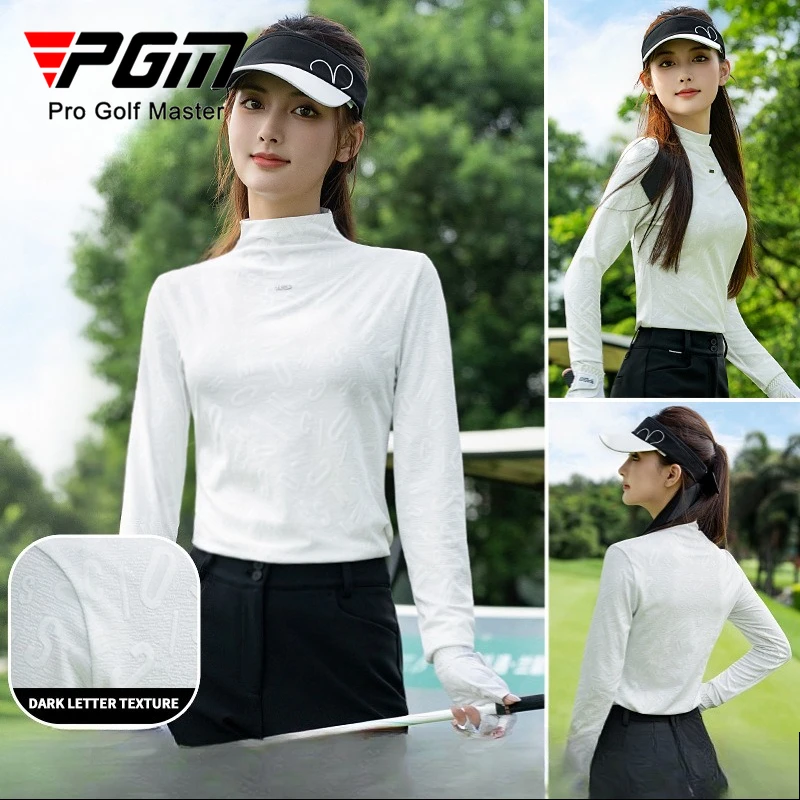 

PGM Golf Women Autumn Winter Top High Collar Long Sleeve Bottom Coat YF835