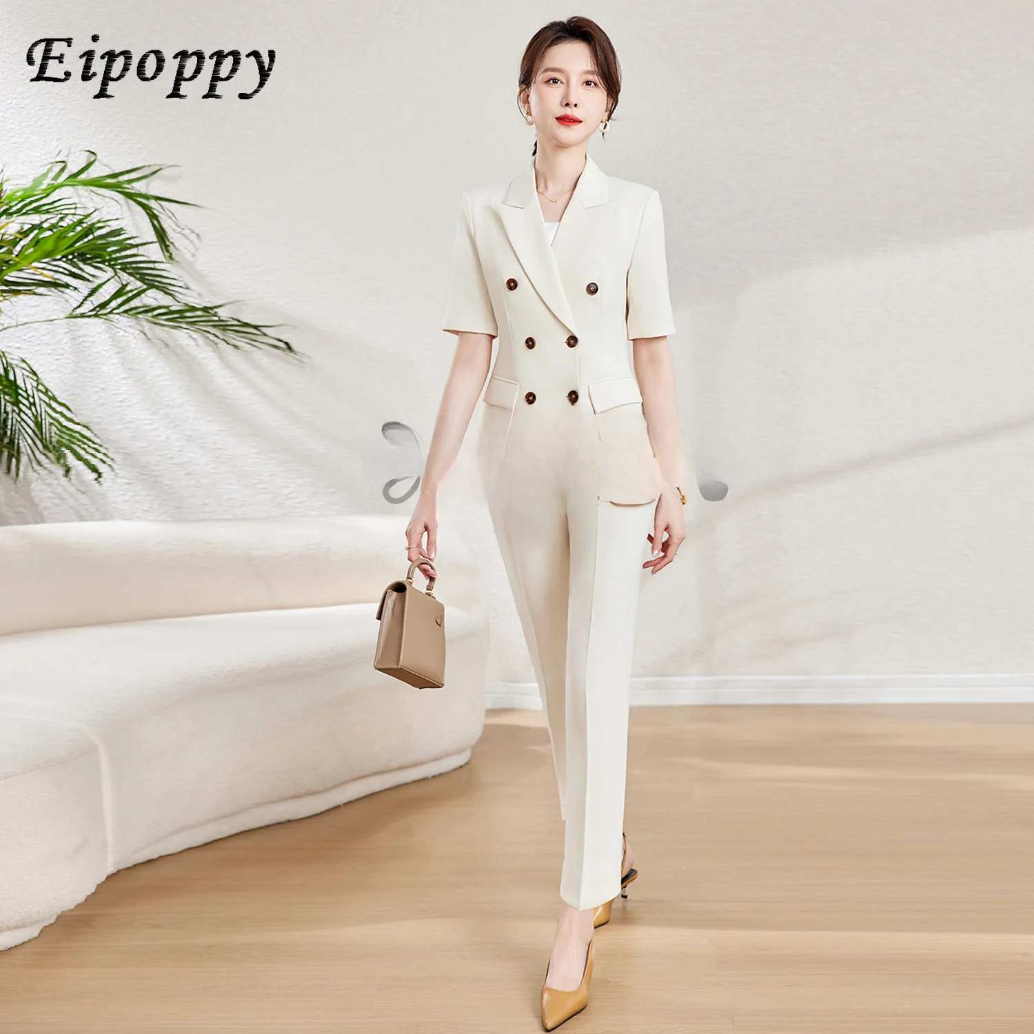 Professional attire, suit set, women's summer