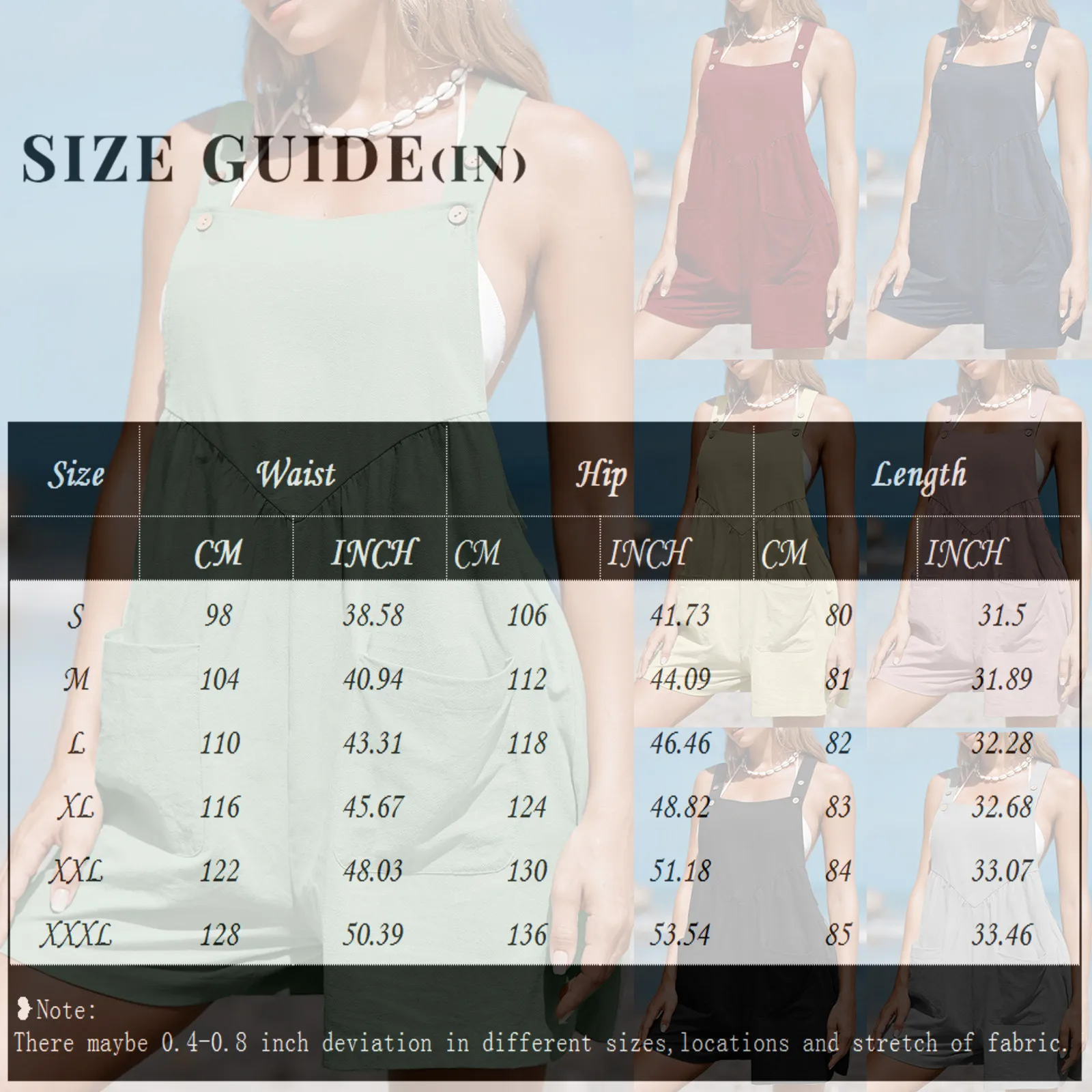 جمبسوت نسائي فضفاض غير رسمي بدون أكمام ، شورت نسائي ، جمبسوت بأزرار صلبة بجيوب ، طراز كارجو جديد ، موضة صيفية