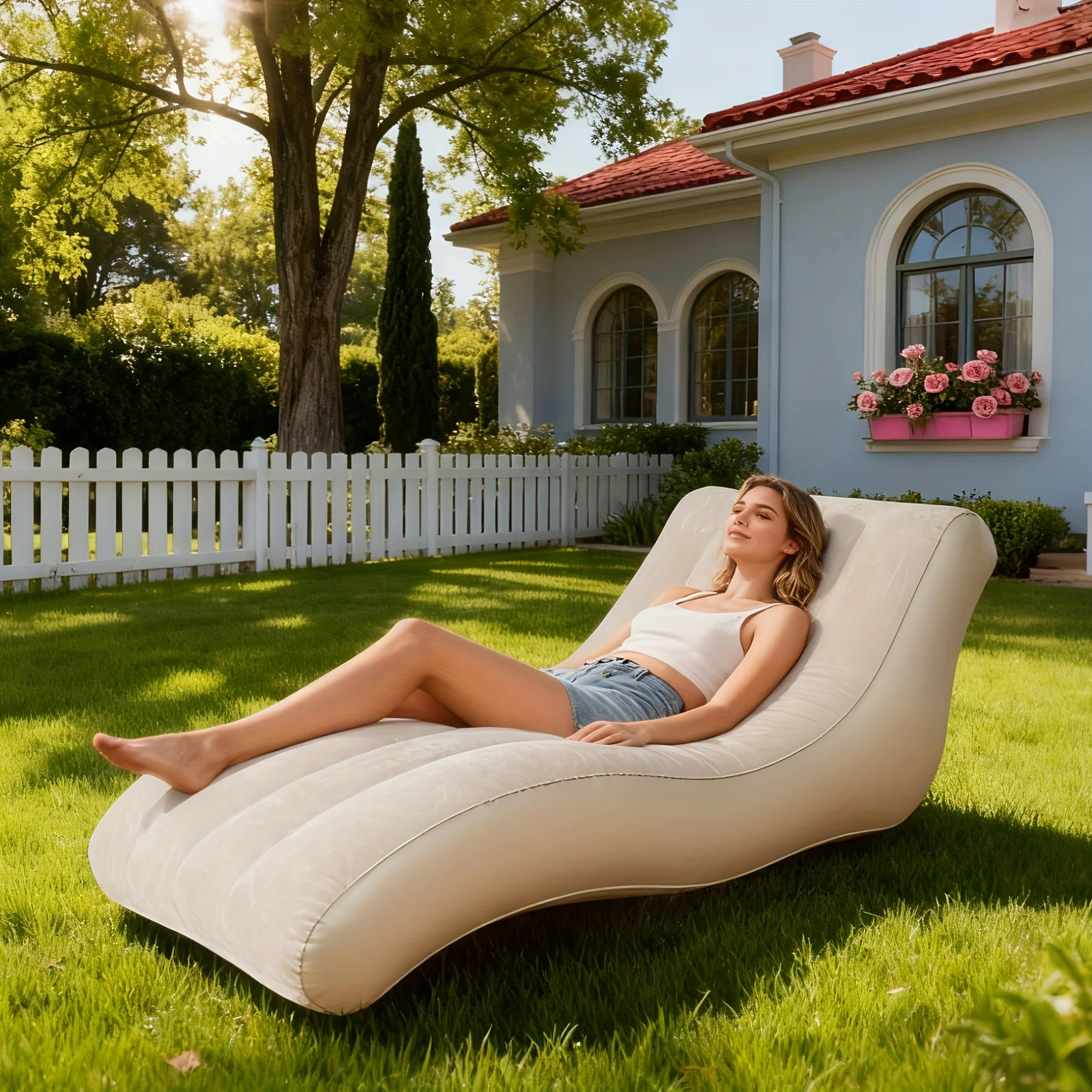 Automatic Inflatable Sofa, Fully Automatic Inflatable Mattress, Outdoor Camping Sleeping Mat, Camping Tent Floor Covering