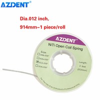 Dental Orthodontic Niti Open Coil Springs AZDENT Size 010/012 Length 914mm 3 Feet 1pc/Roll Dentistry Tools