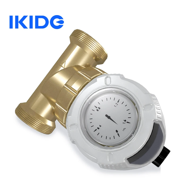 IKIDE Wholesale Brass Water Pre Filter With Backwash Spin Down Water Pre Sediment Filter 316L Stainless Steel Mesh