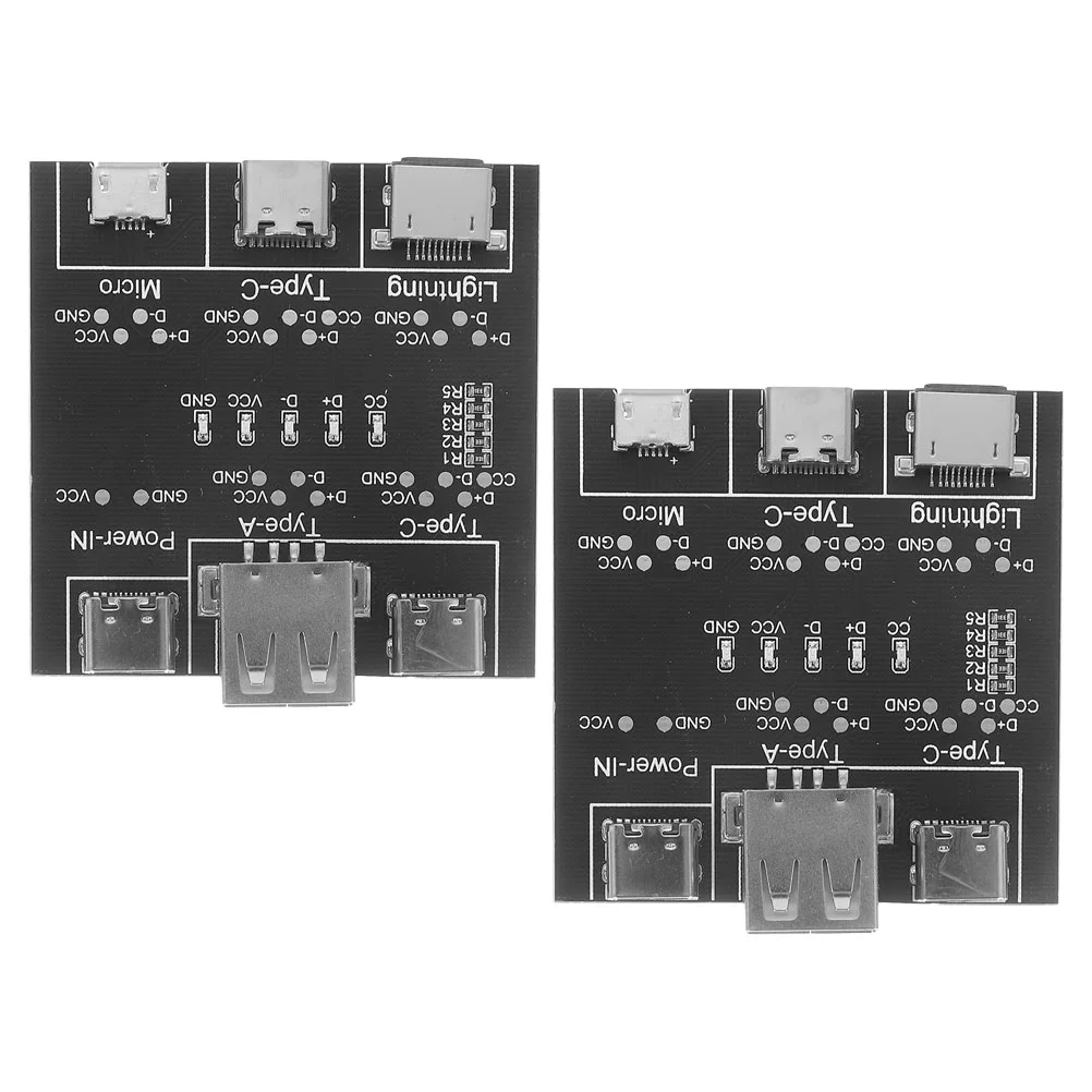 2 Pcs Data Line Detection Board USB Tester Tool Wire Charging Card for Cable Digital Fast Supply