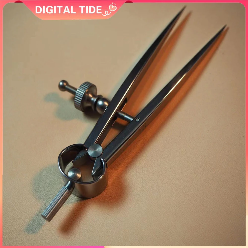 

DIY 420 Stainless Steel Scribing Tools Leather Spacing Gauge, Professional Adjustable Edge Mark, Scraper Wing Divider