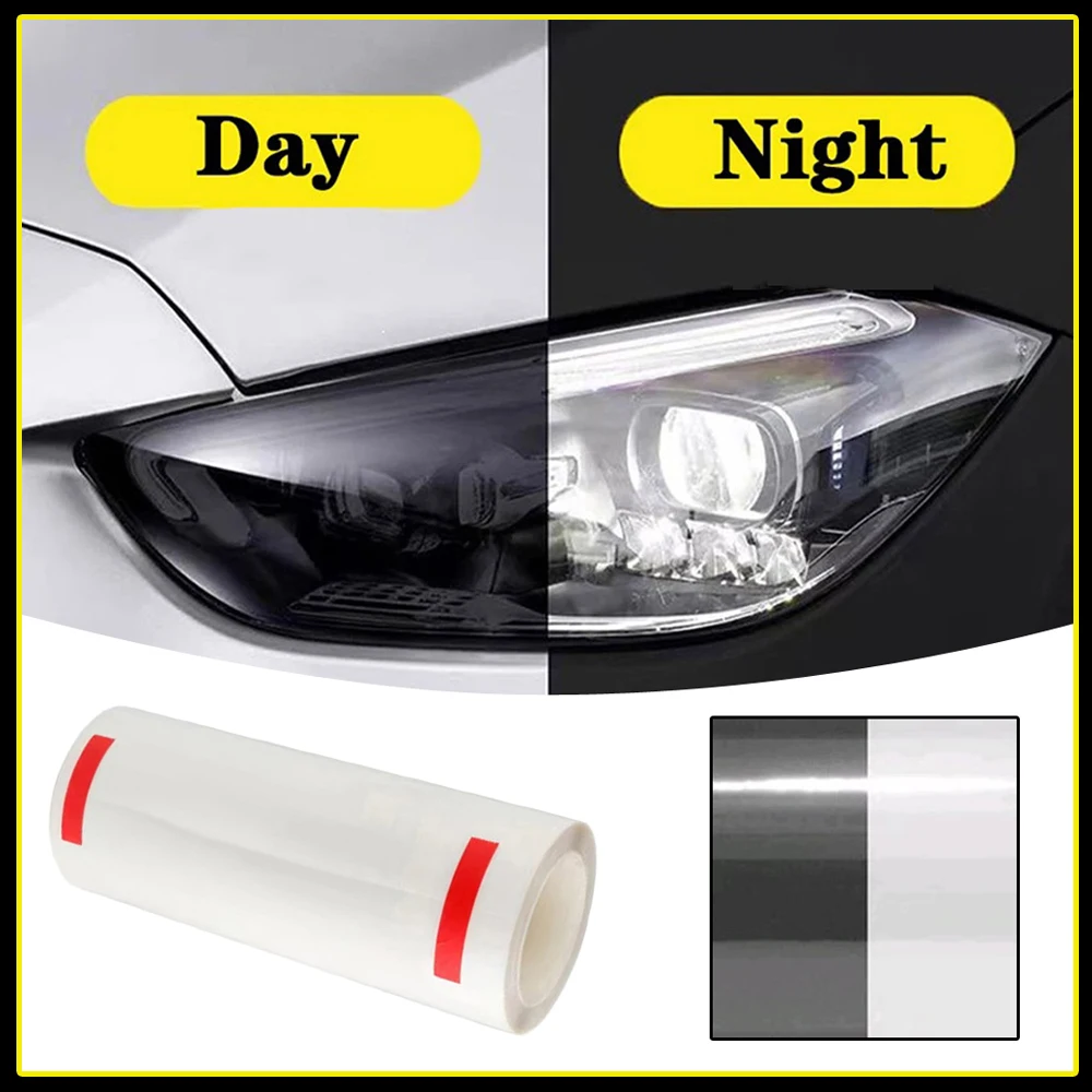 

1pc Universal Car Taillight Photochromic Anti-scratch Film Car Headlight UV Color Change Film Car Light Tinting Protection Film