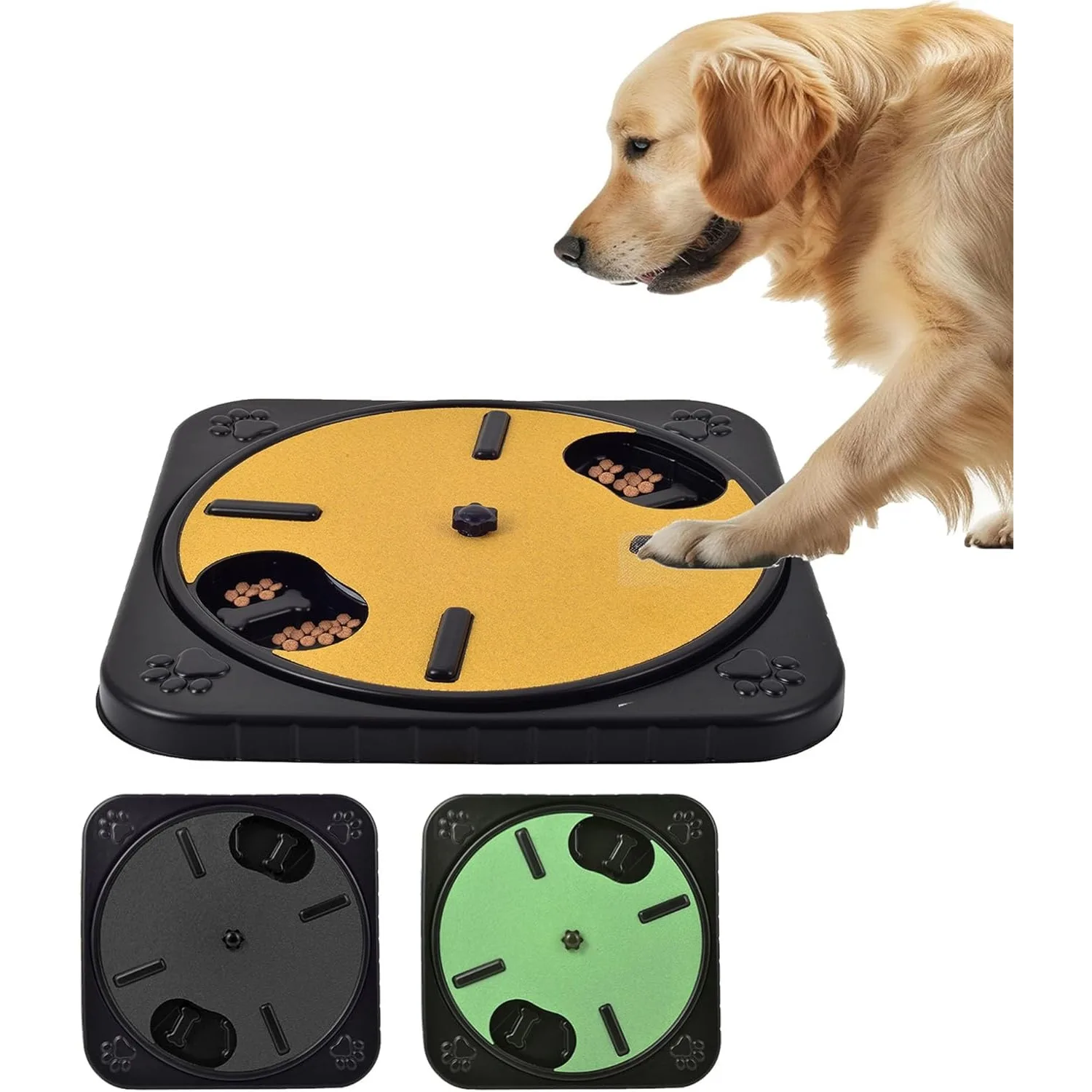 3 in 1 Dog Nail Scratch Board with Treats Compartment,Dog Puzzle Toy Stress-Free Scratch Pad Nail File Dog Scratch Pad for Nails