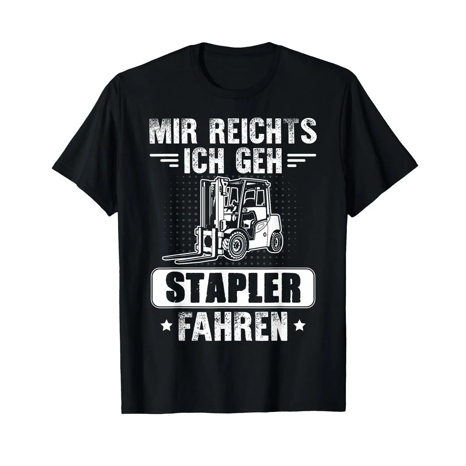 T Shirt with German Text Mir reichts ich geh Stapler fahrer Language vintage Washed Soft Casual Unisex Stylish Stretched