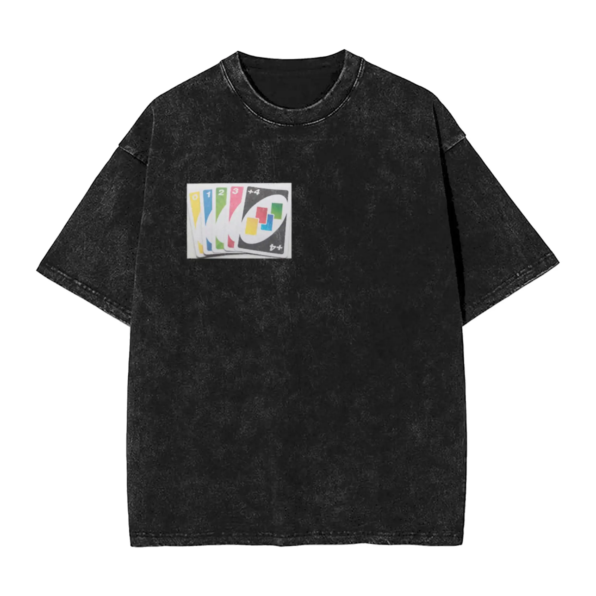 Card game from a colorful deck Unique Stylish A T-Shirt Oversized Short Sleeve Cotton Tees Tops