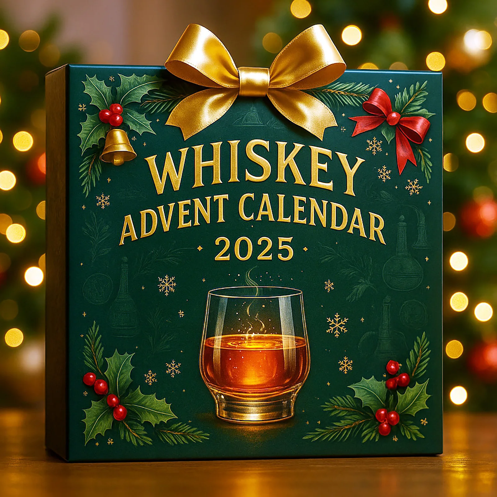 Calendario de Adviento de cerveza 2D de 24 días Calendario de Adviento de whisky de Navidad Calendario de Adviento de Navidad Decoración de fiesta de Navidad