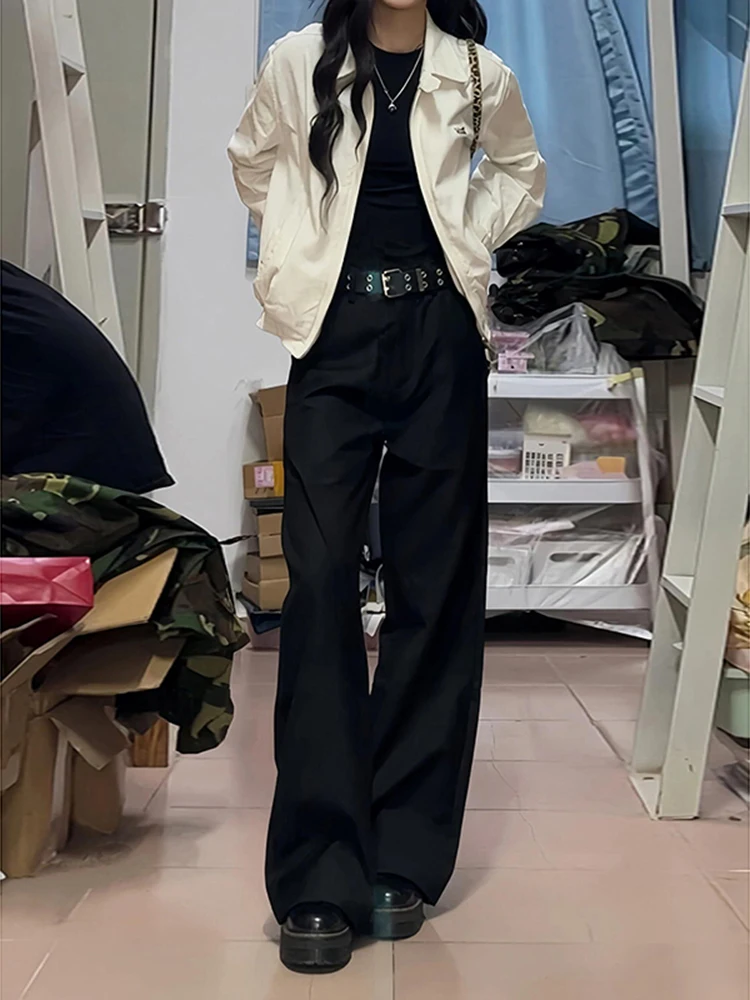 

Мужские брюки Bla Deconstructed с широкими штанинами, высокой талией, прямого кроя, повседневные, струящиеся, удобные, модные, в уличном стиле