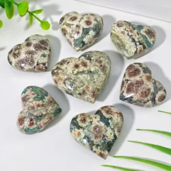 Random 1PC High Quality Russian Oriental Cherry Agate Lover Heart Natural Crystal Heart,Glitter,Girlfriend Gift,Mother's DayGift